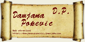 Damjana Popević vizit kartica